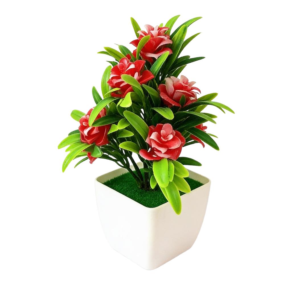 For Miniature Bonsai Flower Potted Artificial Plant for Home and Office Decoration Lifelike Simulation Colorful 12CM 20CM