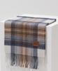 Likkeullou Rc Munm Check 100% Cashmere Scarf Carrot
