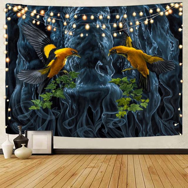 Dream Elk Scenery Decorative Tapestry Wood Elk Scenery Decorative Tapestry Bohemian Home Decorative Tapestry