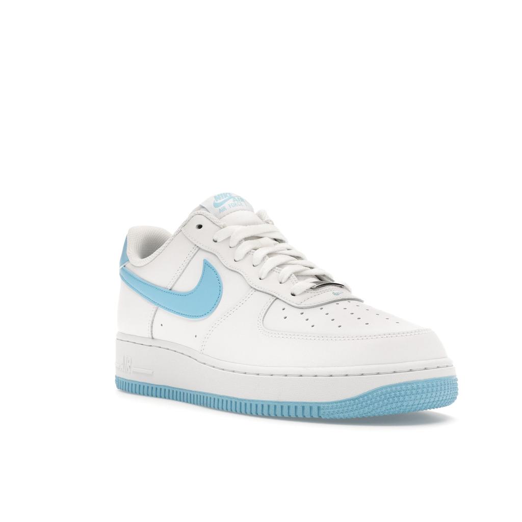 Nike Air Force 1 07 White Aquarius Blue Men Sneakers FQ4296-100
