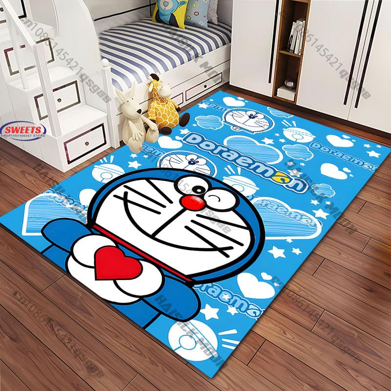 Cute Doraem0n Cartoon Printed Carpet! Anti-slip Sound Insulation, Living Room Bedroom Entrance Door Mat Sofa Rugs Gift Potdemiel