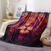 Starry Sky Lion  Print Flannel Blanket, High quality Comfortable for All Seasons, Home Decor, Warmth and Comfort