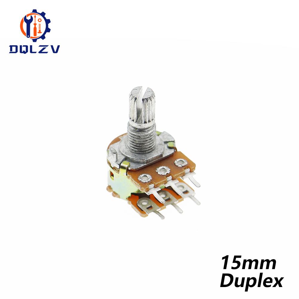5PCS 15MM 20MM Potentiometer Resistance WH148 3Pin 1K 2K 5K 10K 20K 100K 500K 1M Ohm Linear Taper Rotary Potentiometer Resistor