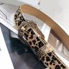 Metal Buckles Belt Aesthetic Leopard Print Belt Gothic Pants Belt 2000s Girl Waistband Female Western Waiststrap Decors