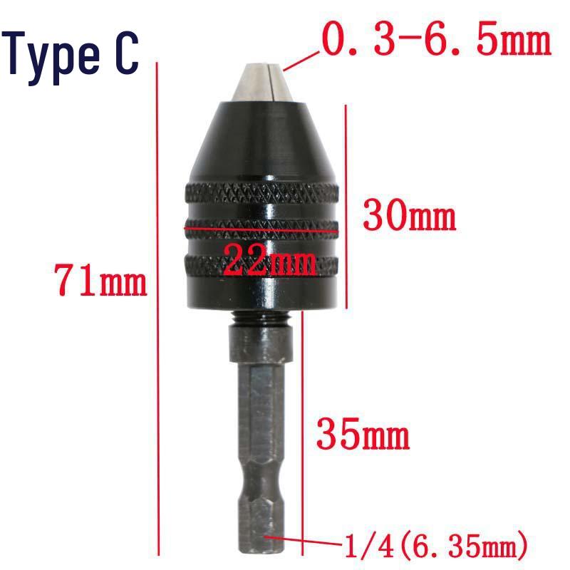 Quick-Change 0.3-13mm Self-Centering Three-Jaw Drill Chuck for Die Grinders and Hammer Drills