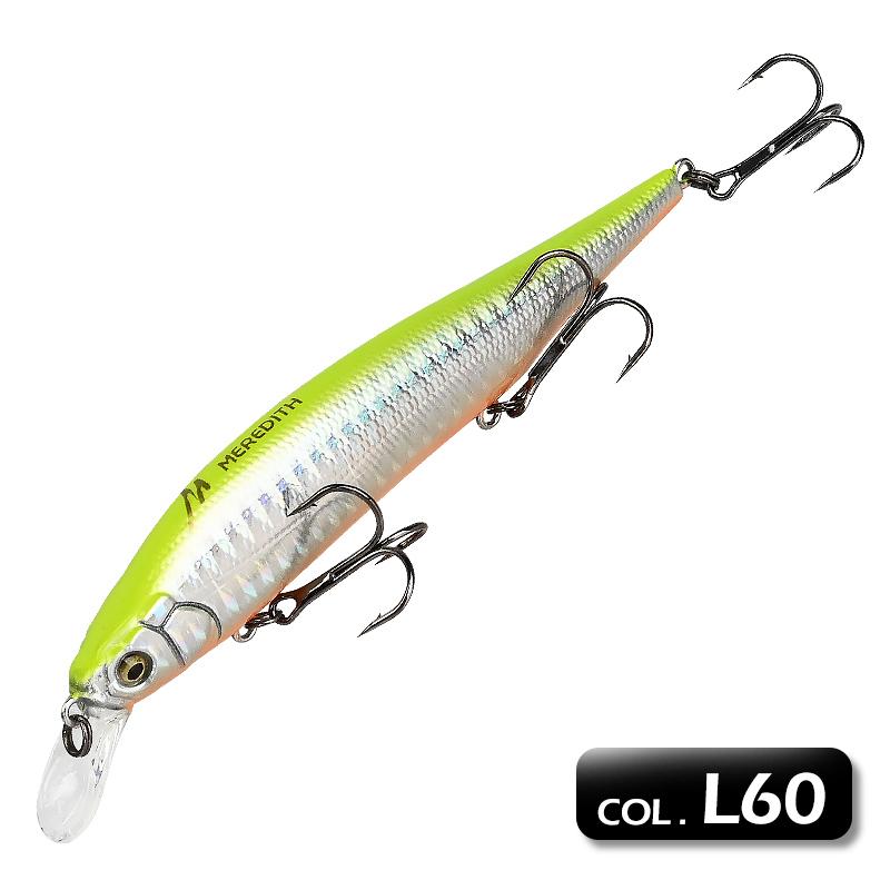 MEREDITH ITO Suspending Minnow 115mm 14.9g 1.8-2m Depth Treble Hooks Pike Bass ITO