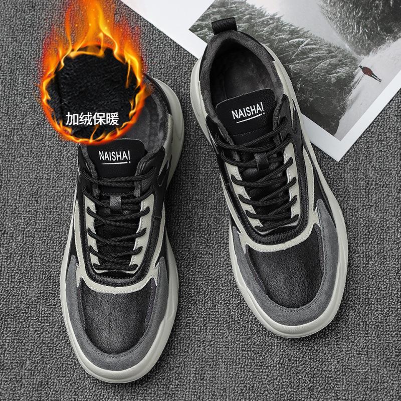 Winter velvet thickened warm cotton shoes lightweight outdoor non-slip wear-resistant sports shoes comfortable casual shoes