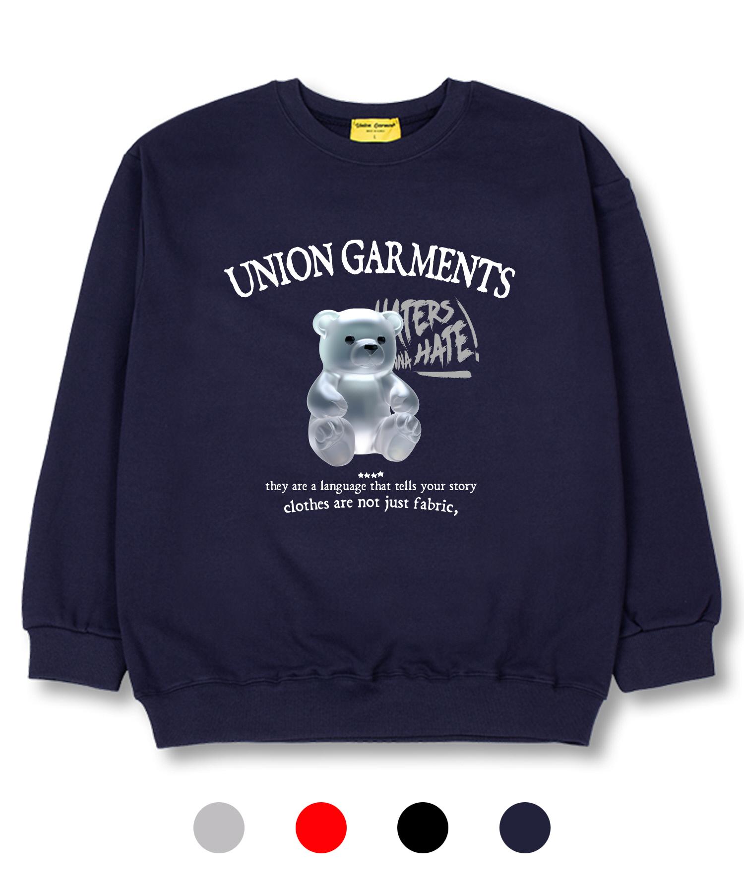 Union Garments Худи оверсайз Hatebear из терри Black/M