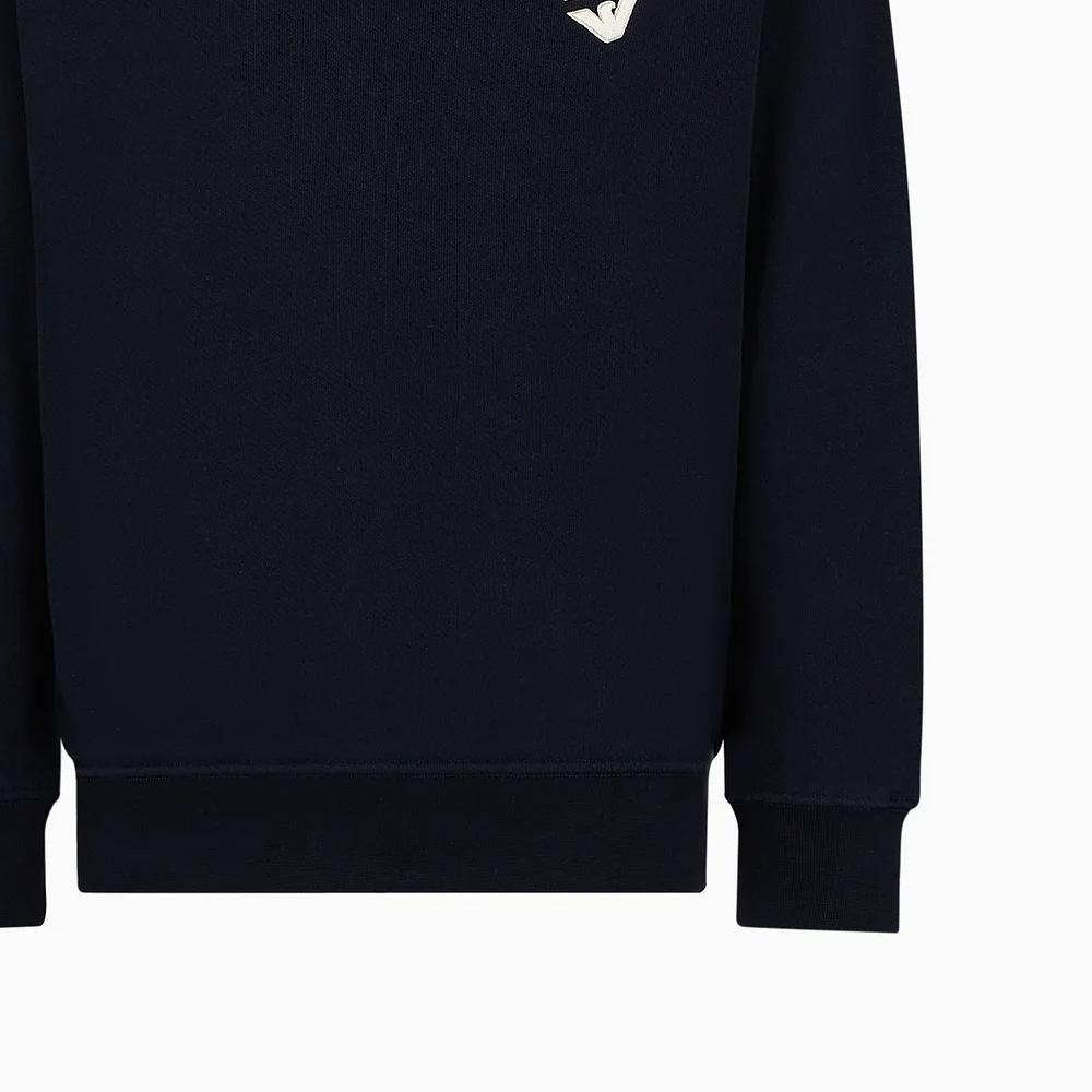 Emporio Armani EA Letter Print Crew Neck Casual Pullover Sweatshirt Men Sweatshirt Blue 3D1MEC-1JODZ-10965