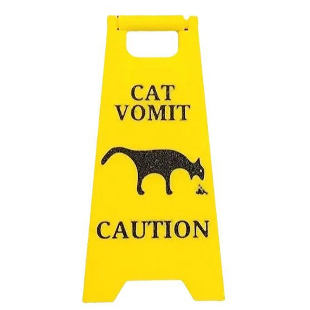 Humorous Cat Vomit Sign Desk Decoration Dogs Vomit Sign Perfect For Pet Owners And Animal Clinics Cat Humor Decors