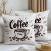 Coffee Time Pattern Decorative Cushions Pillowcase Polyester Cushion Cover Throw Pillow Sofa Decoration Pillowcover Home Decor