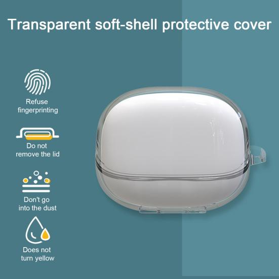 Earphone Shell Full Protection Drop-Proof Anti-Fingerprint Protective Case Transparent Earphone Cover for Xiaomi Buds 5Pro