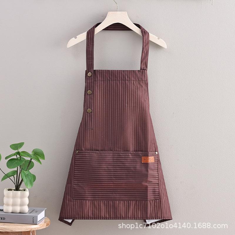 Unisex Strappy Composite Fabric Apron: Oil-Proof, Dirt-Resistant for Home Cooking & Catering