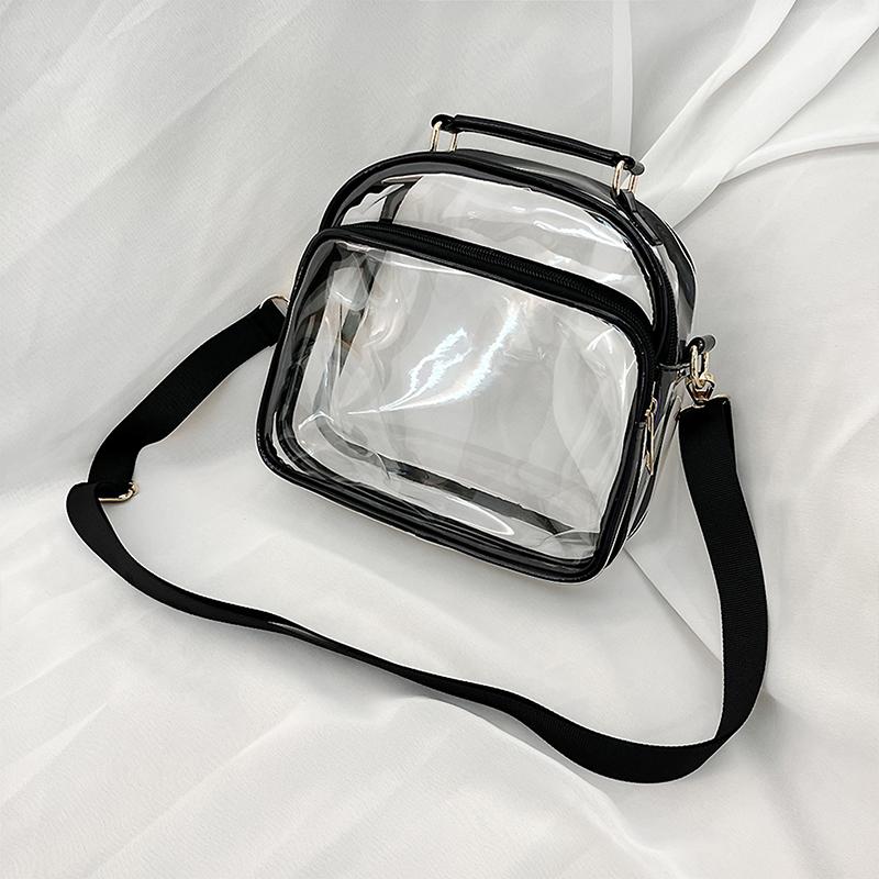 Transparent Pvc Ladies Small Handbags Women Clear Bag Waterproof Casual Simple Crossbody Shoulder Bags