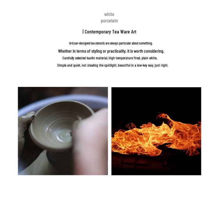 Dehua White Porcelain Travel Kung Fu Tea Set with Bag: 1 Bowl, 4 Cups, Glass Quick Cup, Gift Option, Customizable Logo.