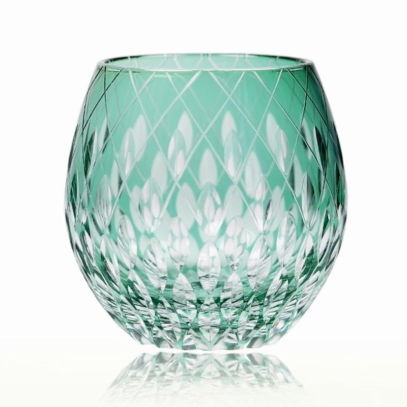 Japanese Edo Kiriko Crystal Glass Cup Set