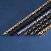 5mm Dubai Stainless Steel Byzantine Chain Bracelet Men Fashion Male Gold Color Wrap Bangle Biker Jewelry