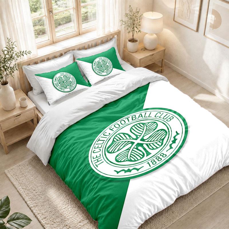 Yatak Takımı 1 Yorgan Kılıfı 2 Yastık Kılıfı Celtic FC Baskılı Yatak Odası Ev Dekorasyonu