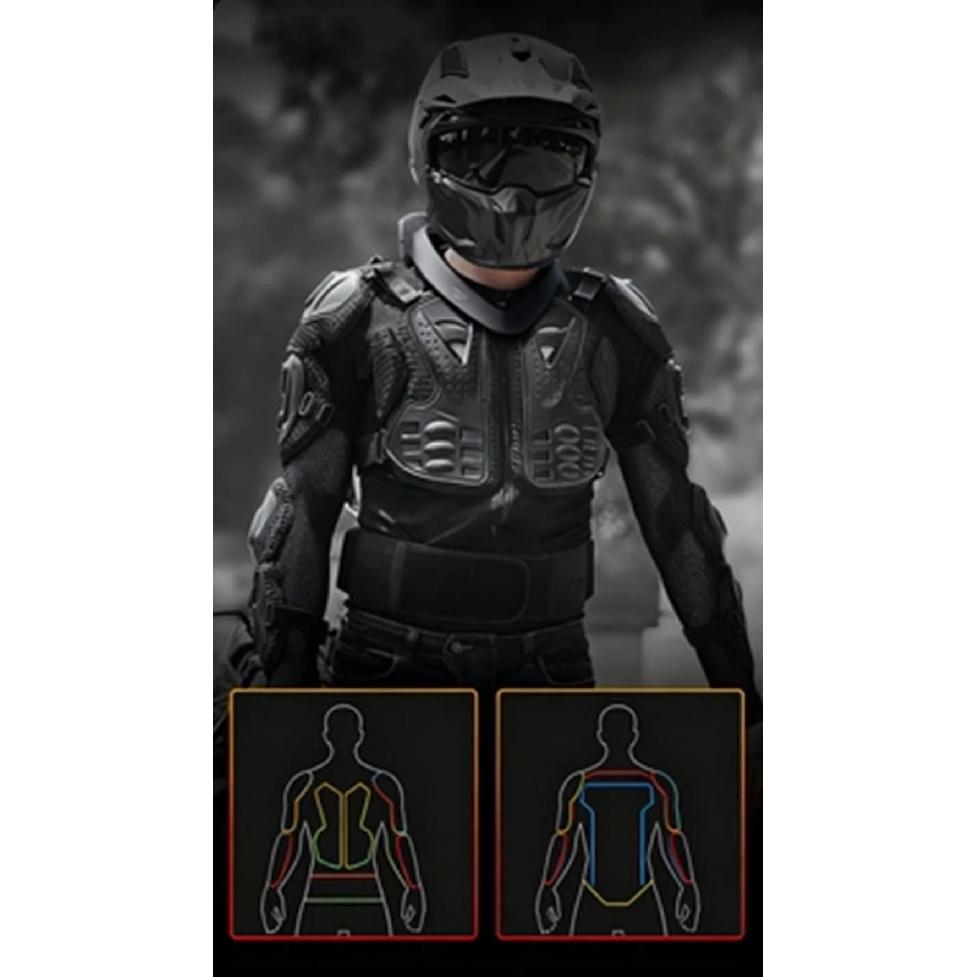 For Adventure Motorcycle, Men's Protective Armor Jacket, Adjustable Lightweight Chest Back Guard for Long Distance Touring