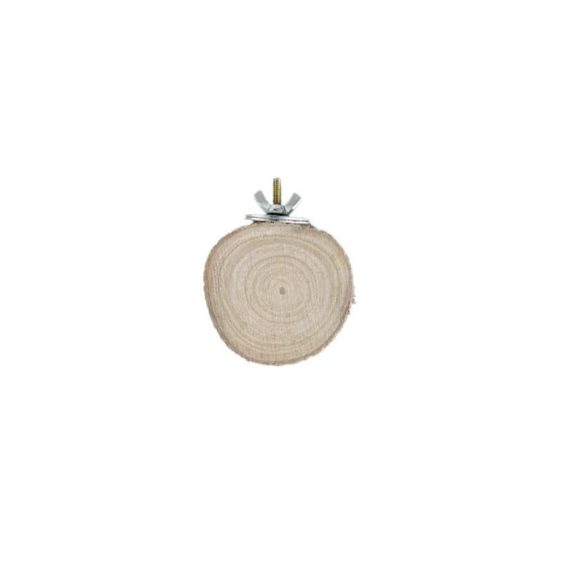 Parrot Bird Cage Platform Natural Wood Durable Round Stand for Parrot Cockatiel Hamster Multi Size Chew Toy Climbing Eco Friendl