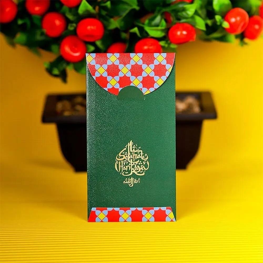 6pcs Bless Words Eid Mubarak Envelopes Cartoon New Year Red Envelopes  Middle East Festival