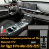 TPU Gearbox Panel Film Dashboard Protective Sticker Interior Anti-Scratch Car Accessories For Chery Tiggo 8 Pro Max 2022