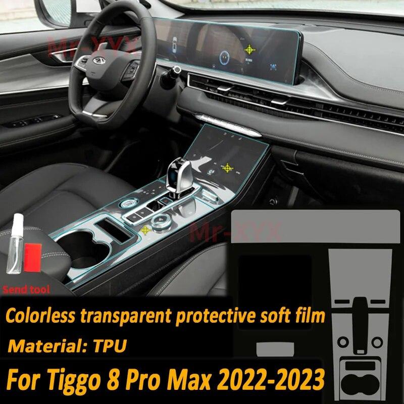 TPU Gearbox Panel Film Dashboard Protective Sticker Interior Anti-Scratch Car Accessories For Chery Tiggo 8 Pro Max 2022