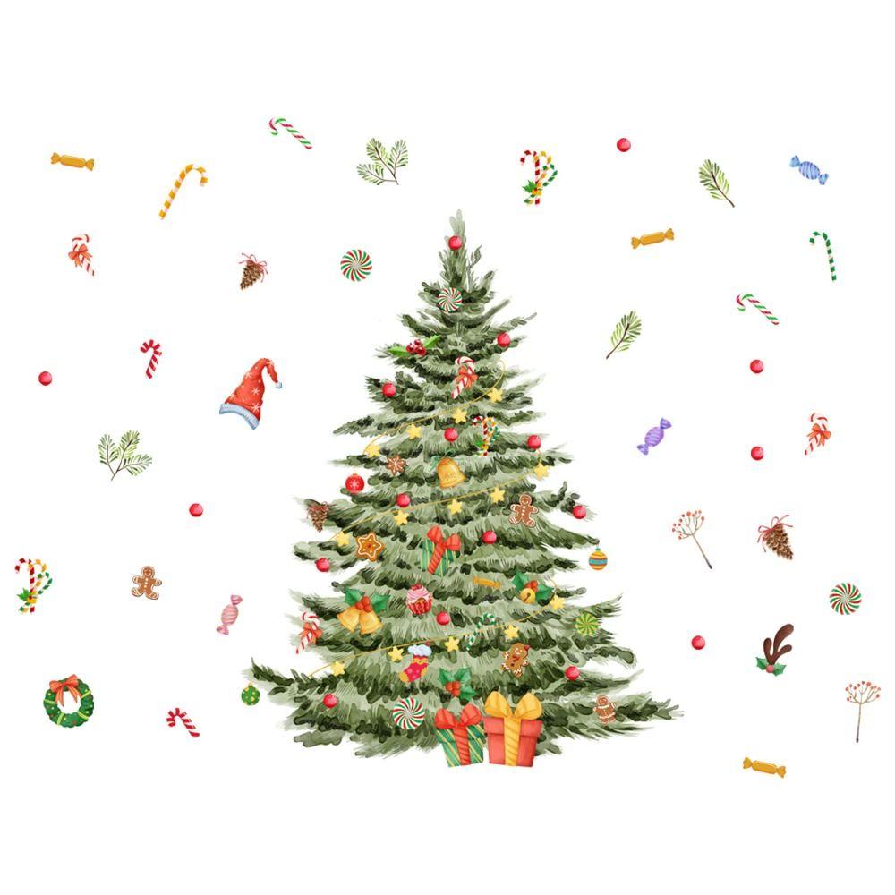 

Xmas Tree Xmas Toilet Stickers Removable Snowman Decoration Mural Christmas Tree Sticker Toilet 2