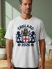 England Football 2026 T-Shirt, Three Lions Crest Fan Apparel