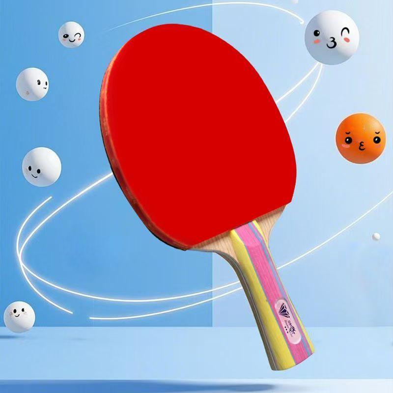 Oem Double Fish Series 1-3 Star Portable Anti-spin Rubber Pure Wood Table Tennis Racket