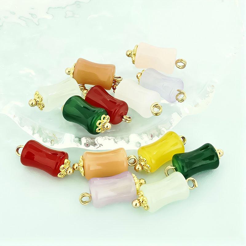 New Chinese Imitation Jade Glass Bracelet Pendant Jewelry Clothing Jewelry Hanfu Song Jin Diy Handmade Accessories Pendant