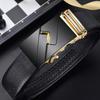 Men's Cowhide Belt Automatic Buckle Genuine Leather Belt Business Casual Simple and Versatile Middle Aged and Young Belt Men