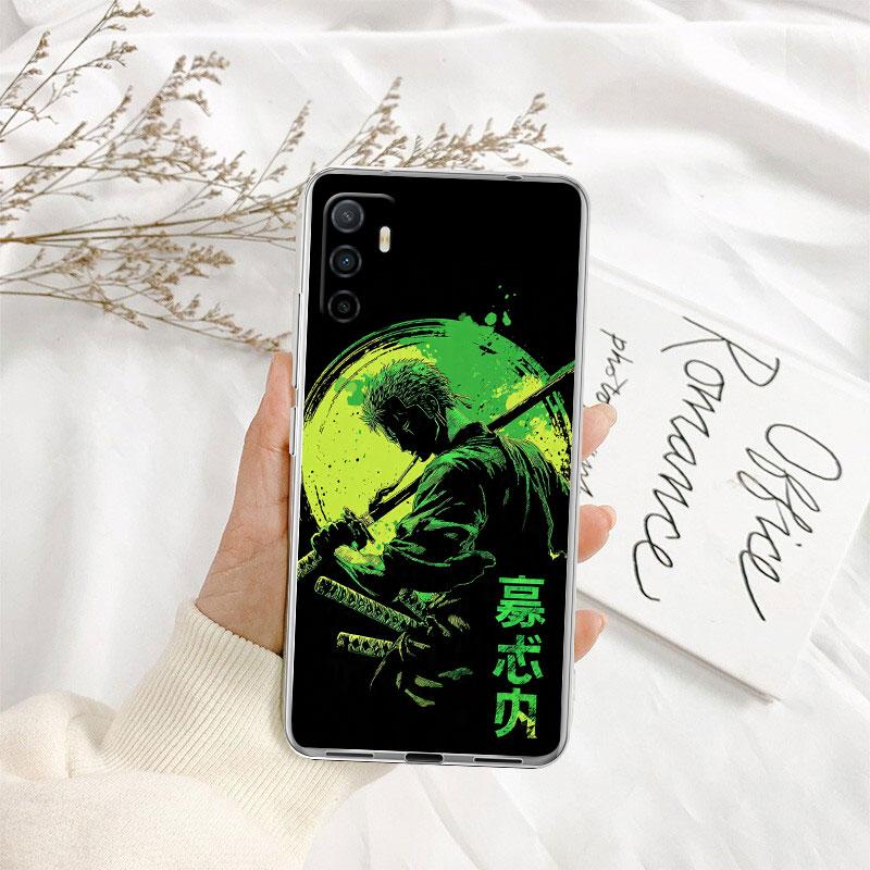 TR33 One Piece Zoro Transparent Phone Case for Motorola Moto G7 G8 G9 G84 G85 G73 G24 G15 Z2 Play Power Plus