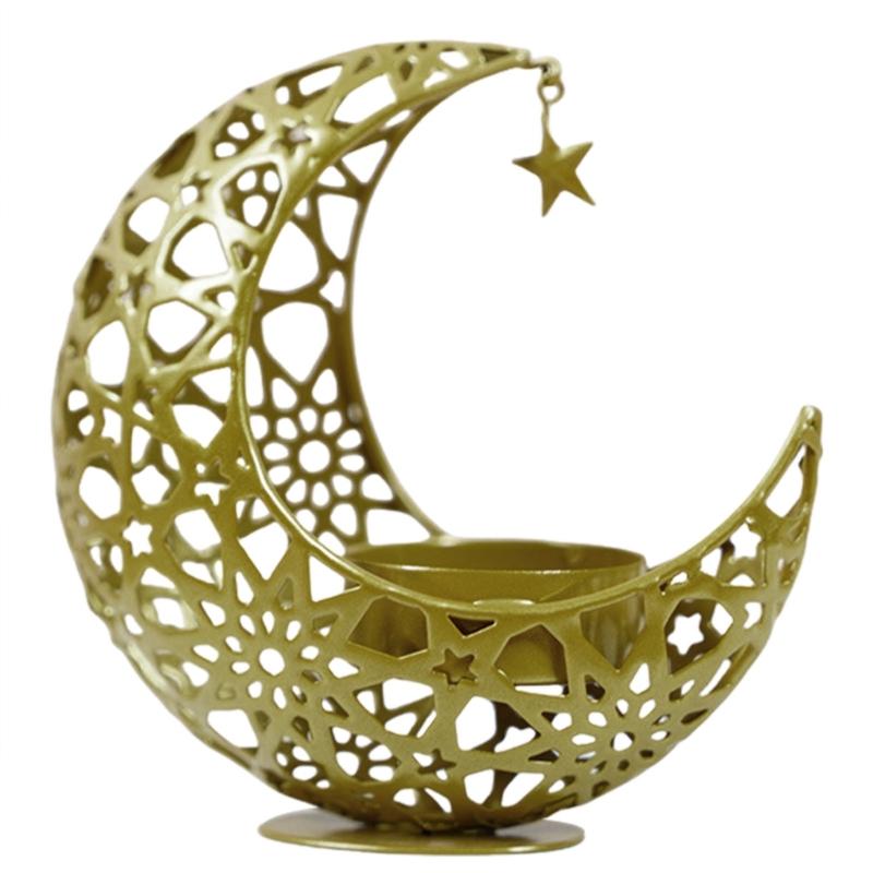 

Candle Holder Middle Moon Candlestick Modern Christmas Home Wedding Decoration 1