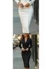 Robe Longue Costume Ajustée pour Femmes Européennes et Américaines 2026, Couleur Unie, Manches Longues et Revers Simple Boutonnage