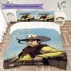 Lucky Luke Pattern Bedding uilt Set uilt Cover Pillowcase Home Decoration Birthday Gift (1 * duvet cover + 2 * pillowcase without core)