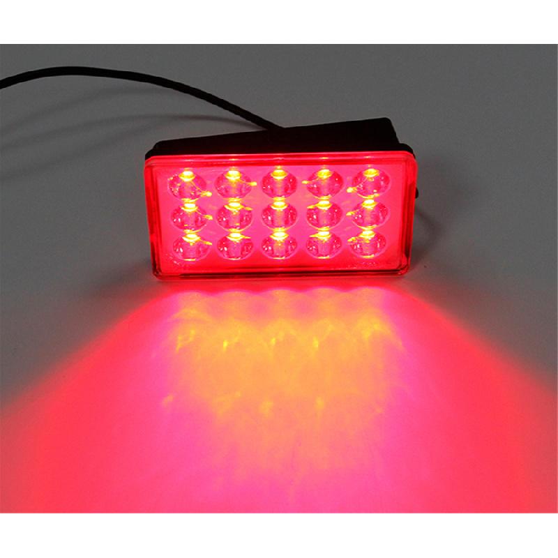 Red Rear Brake Light With 15 Leds For Racing Cars, Motorcycles And Automobiles