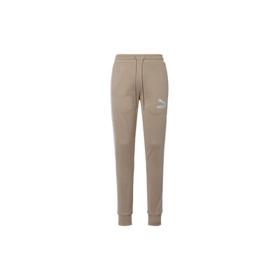 Calças Esportivas Unissex com Bloco de Cores e Logo, Respiráveis, Confortáveis, com Cadarço, Cáqui 531390-24