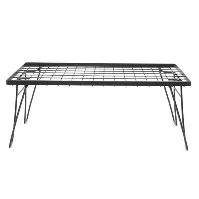 Kempingowy Mini Składany Stół BBQ Przenośny Zewnętrzny Grill Barbecue Stojak Ociekowy Akcesoria