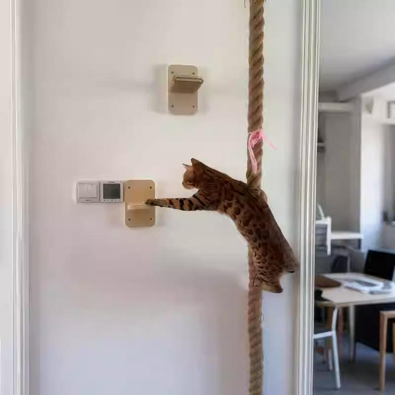 Cat Perch Small cat sleeping and playing scratching post Wall-mounted cat climbing frame Cat tree tower Hammock Scratching post
