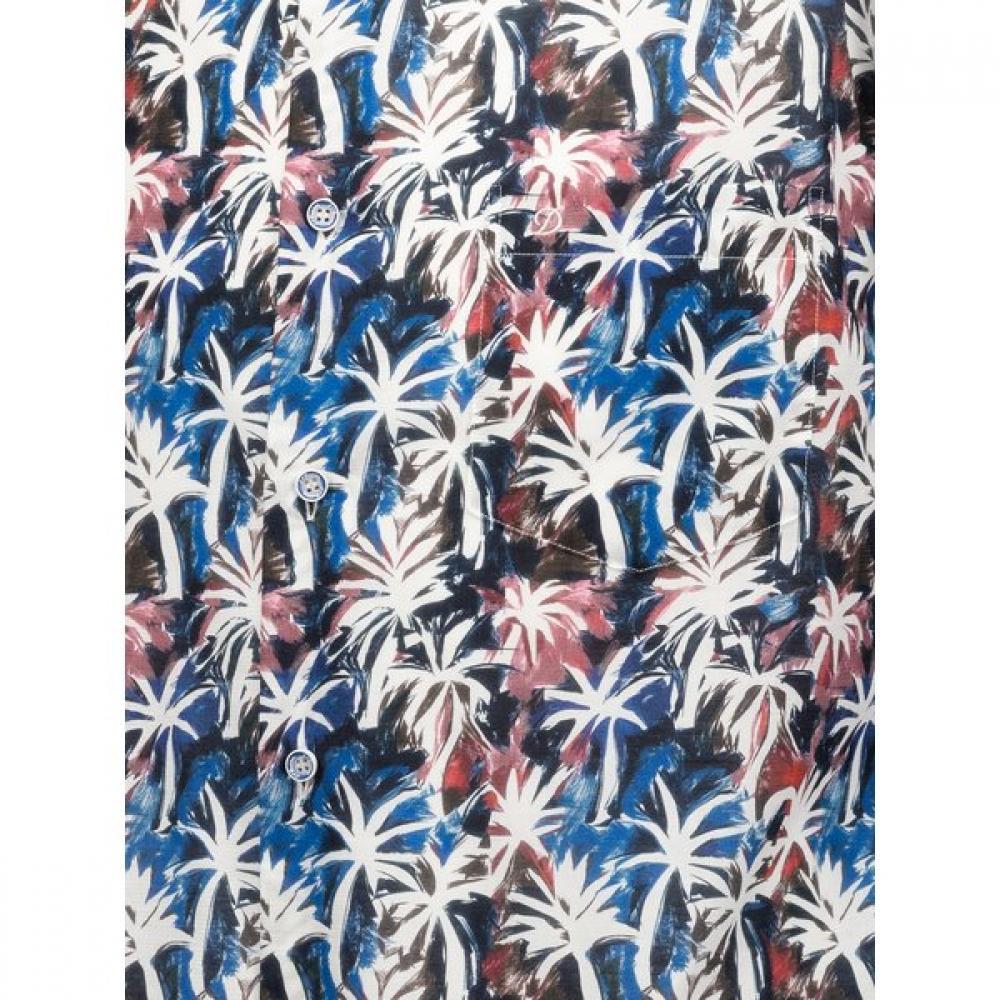 S.t. Dupont Hawaiian Print Regular Fit Short Sleeve Shirt Se4mm11hs118sbu