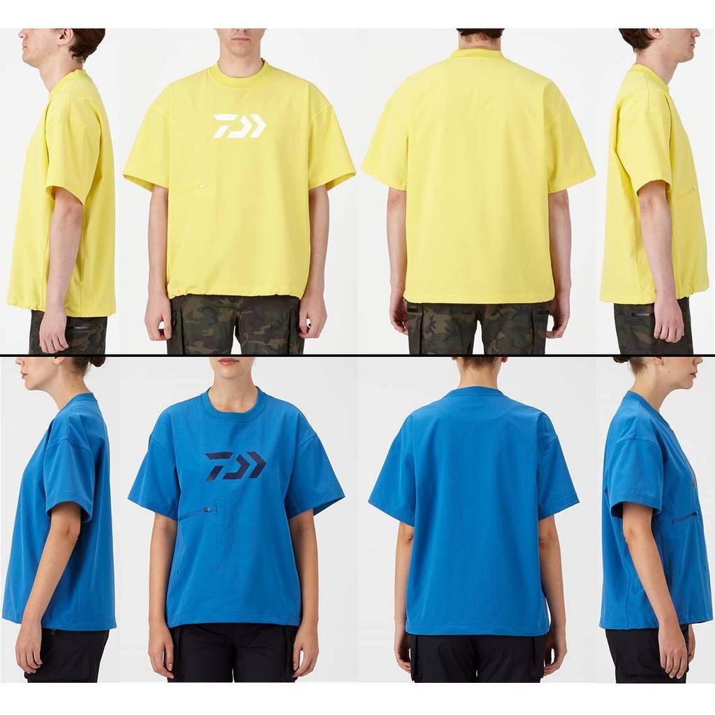 Daiwa (DAIWA) T-Shirt, Oversized Short Sleeve Mesh T-Shirt, Green Camo, Size S (DE-66009)