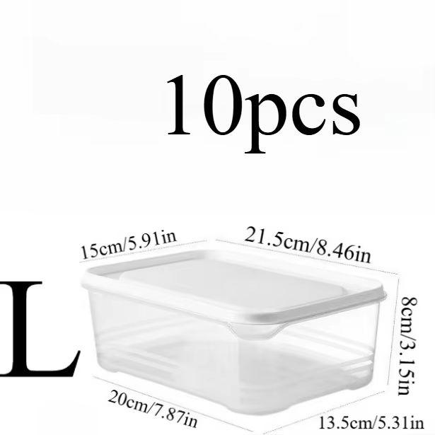 10PCS Multi-functional food storage containers, leak-proof and stackable refrigerator organizers, microwave-safe and freezer