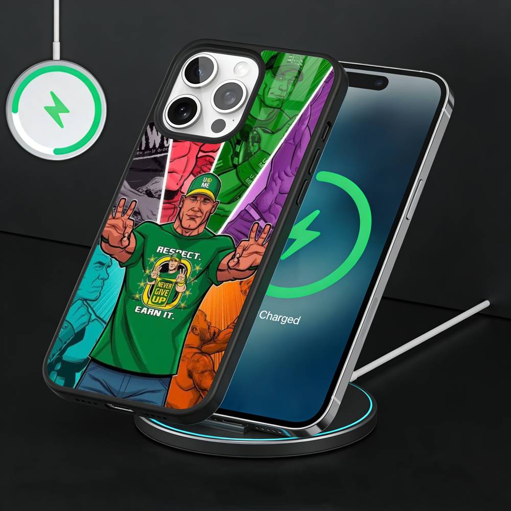 J-John Cena Wrestler Phone Case For iPhone17,16,15,14,13 Plus,Pro Max Magnetic For Magsafe Wireless Charging iPhone17Promax