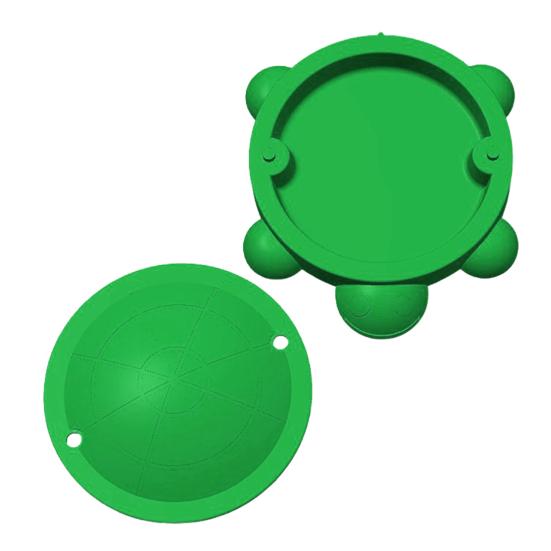 Mini Turtle Sandbox with Lid Summer Indoor Outdoor Round Tortoise Sand Storage Box 3D Printed Green Turtle Ornament Sand Container Beach Toy