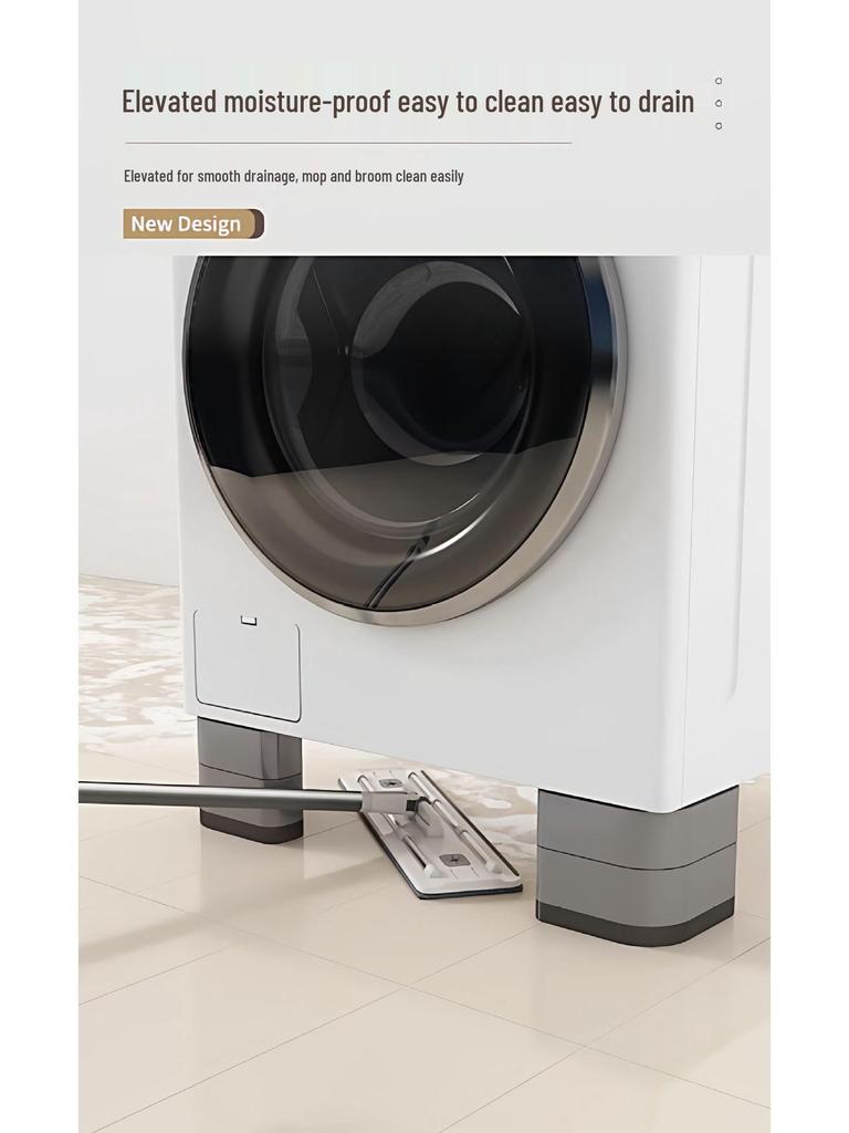 Anti-Vibration Silent Washing Machine & Refrigerator Riser Stand with Anti-Slip Pads