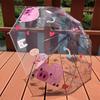 Nouvelle équipe d'ingénierie de camion de pompiers parapluie transparent pour enfants maternelle créatif mignon dessin animé bébé étudiant garçon parapluie