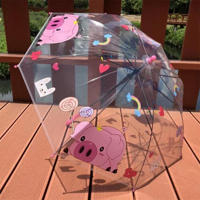 Nouvelle équipe d'ingénierie de camion de pompiers parapluie transparent pour enfants maternelle créatif mignon dessin animé bébé étudiant garçon parapluie