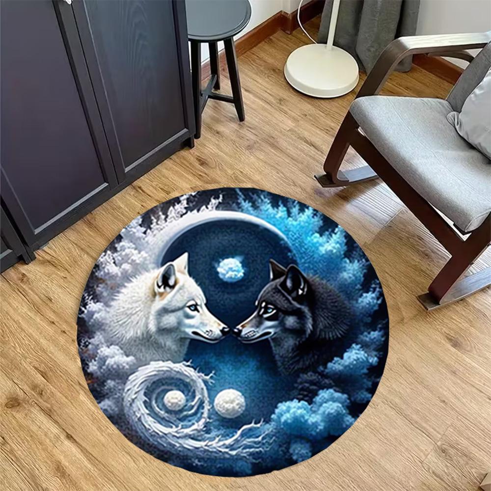 1pc Yin Yang Tree Design Non Slip Home Carpet Living Room Decoration Gift Idea