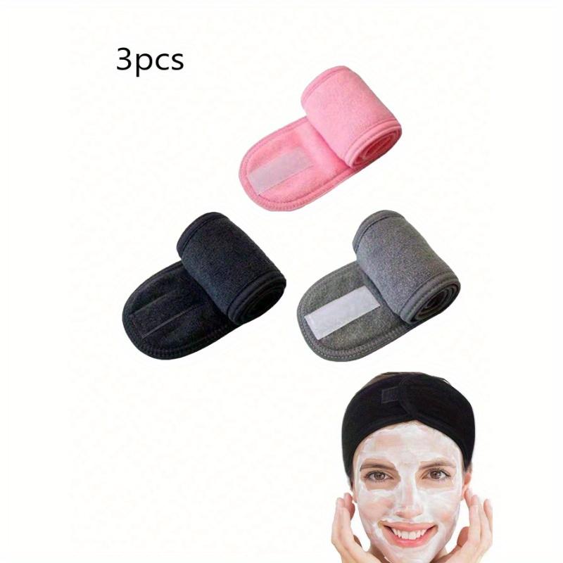 Adjustable Women Spa Headband, Shower and Makeup Hair Hoop for Face Washing, Soft Towel and Hairstyling Accessories